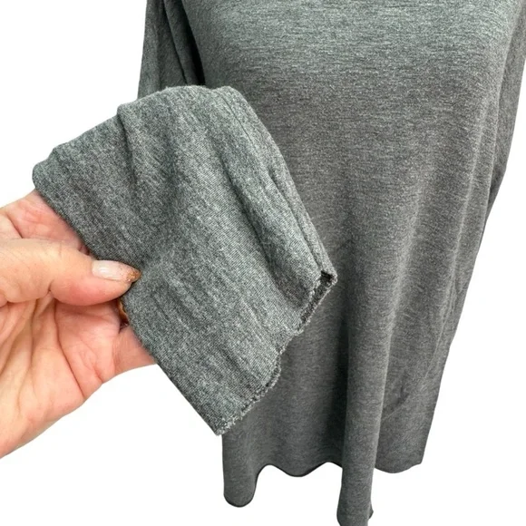 Kit & Ace Grey Jersey Pullover Long Sleeve Turtleneck Tunic Top Size  6 - Picture 3 of 10